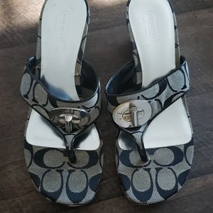 Coach Sandals 6.5 monogrammed